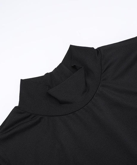 Sleek Black Backless Butterfly Chain Midi Dress with Thigh Slit – Fall & Holiday Event Ready