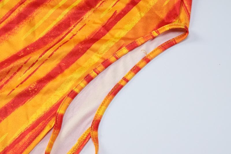 Vibrant Sunset Stripe Long Sleeve Maxi Dress - Fall Statement Style