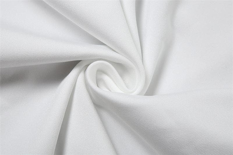 Sultry White Twisted Halter Cut-Out Mini Dress | Long Sleeve Bodycon for Fall & Party Nights