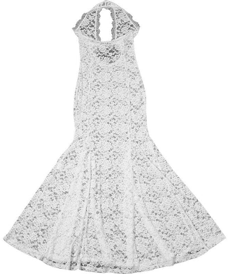 Daring White Lace Halter Cut-Out Maxi Dress - The Ultimate Statement for Fall Galas & Holiday Celebrations