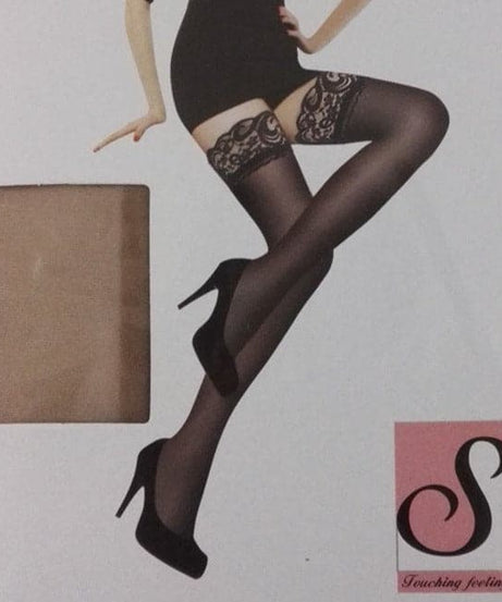 Sultry Black Lace Thigh High Stockings - Perfect for Fall & Holiday Glam