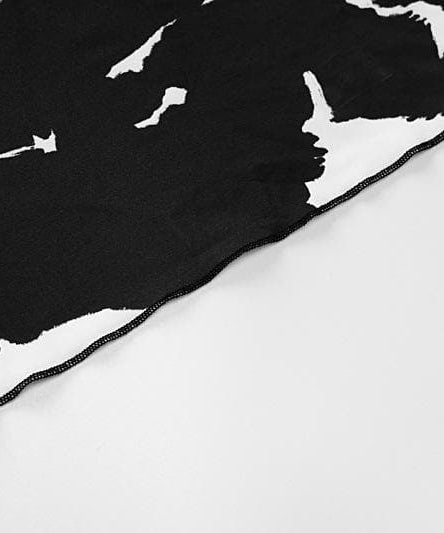 Chic Abstract Print Turtleneck Midi Dress – Your Fall Style Essential