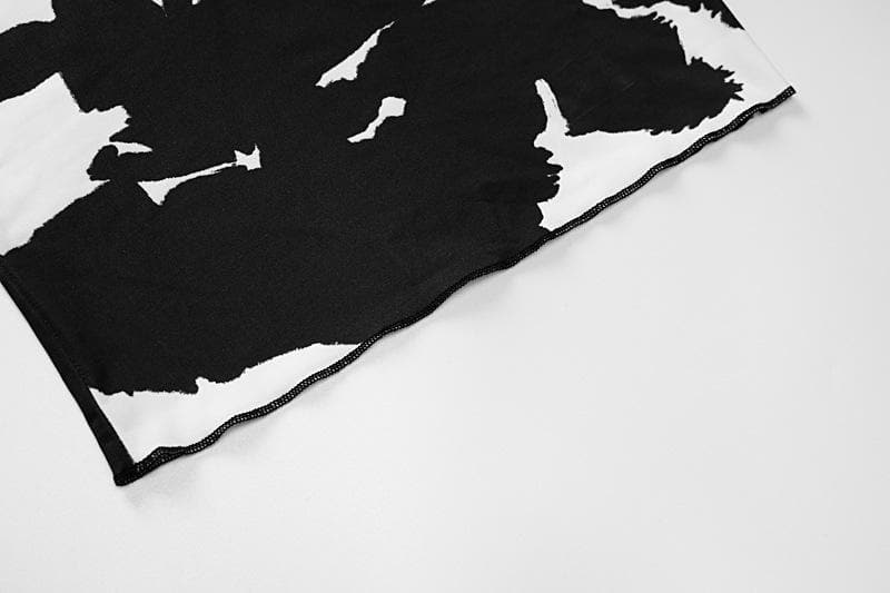 Chic Abstract Print Turtleneck Midi Dress – Your Fall Style Essential