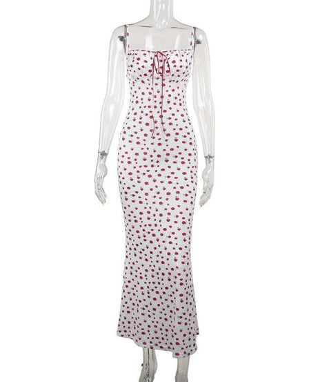 Flirty Red Petite Floral Tie-Front Cami Maxi Dress - Your Sunny Fall Getaway Essential