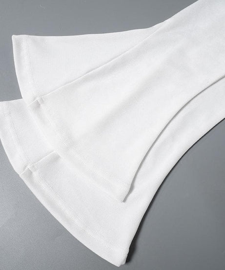 Effortless Fall Chic: Ribbed Off-Shoulder Ruched Top with Bell Sleeves