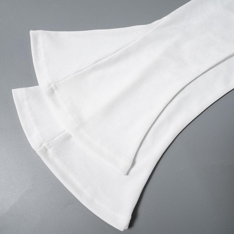 Effortless Fall Chic: Ribbed Off-Shoulder Ruched Top with Bell Sleeves