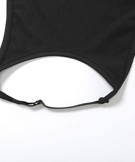 Electrify Your Fall Nights: Daring Cut-Out Halter Crop & Flared Pant Set – Perfect for Halloween & Parties
