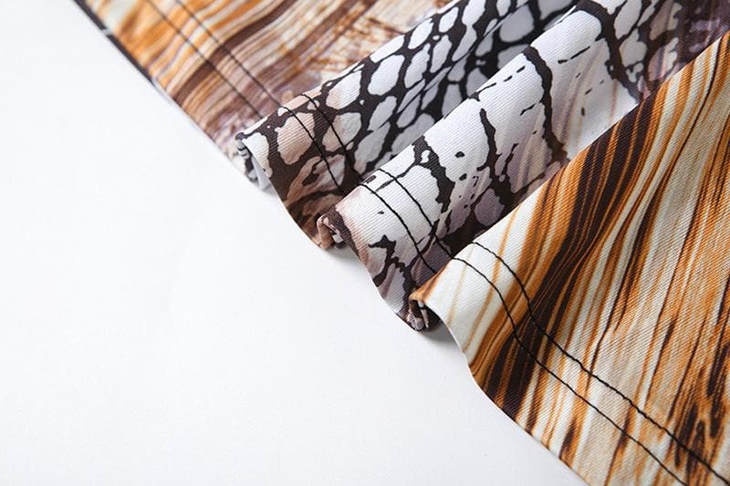 Daring Snakeskin Halter Cut-Out Maxi Dress - Fall Glam & Resort Ready