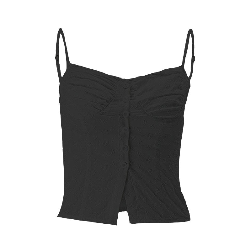 Chic White Embroidered Cami Top - Effortless Fall Layering & Transitional Style