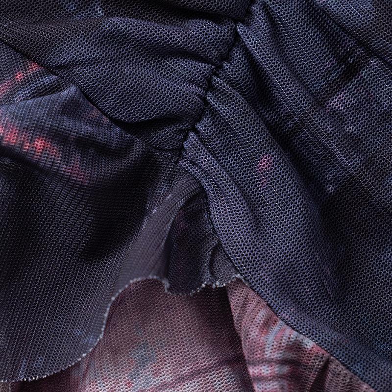 Bewitching Bloom Ruffle Cut-Out Mini Dress | Edgy Fall & Halloween Party Mesh Cami