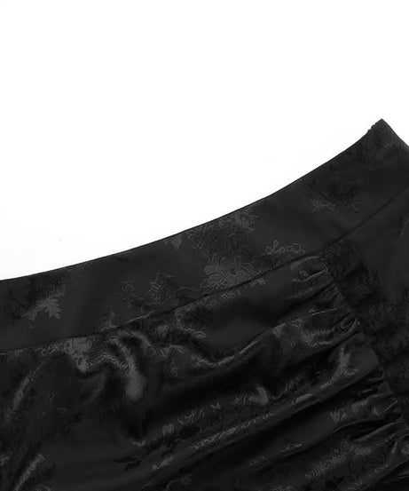 Fall Enchantress Ruched Maxi Skirt - Elegant Mermaid Silhouette for Halloween & Holiday Parties