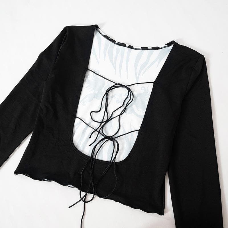 Fall Glam: Zebra Print Two-Piece Maxi Skirt Set with Mythical Graphic Crop Top - Statement Co-ord for Women