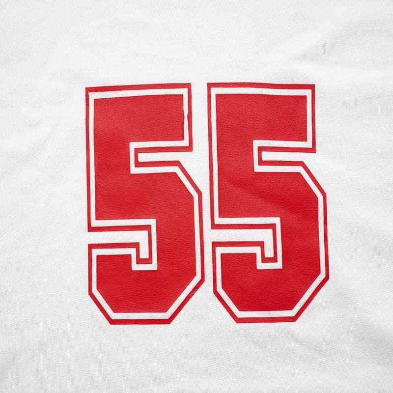 Game Day Ready '55' Crop Top | Women's Retro Ringer Tee with Chic Tie Sleeves