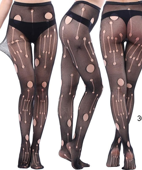 Fall & Holiday Glam: High-Waist Patterned & Fishnet Tights Collection - 12 Chic Styles
