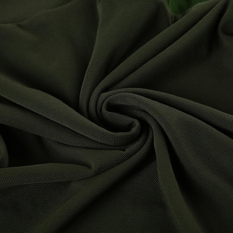 Fall Chic Olive Green Contrast Ruched Cami Top - Trendy Slim Fit Tank