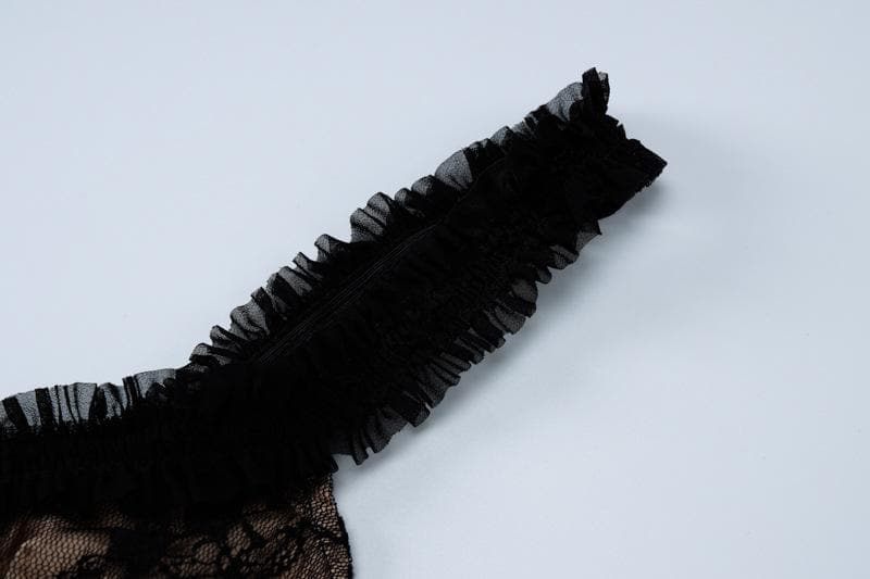 Sultry Black Lace Cut-Out Mini Dress - Daring Fall Nights & Halloween Party Ready