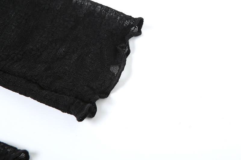 Sultry Black Lace Off-Shoulder Mini Dress | Corset-Tie Cut-Out | Fall Party & Halloween Ready