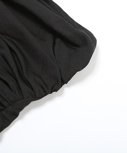 Slay the Season: Black One-Shoulder Ruched Bodycon Maxi Dress with Metallic Accents - Fall & Holiday Ready