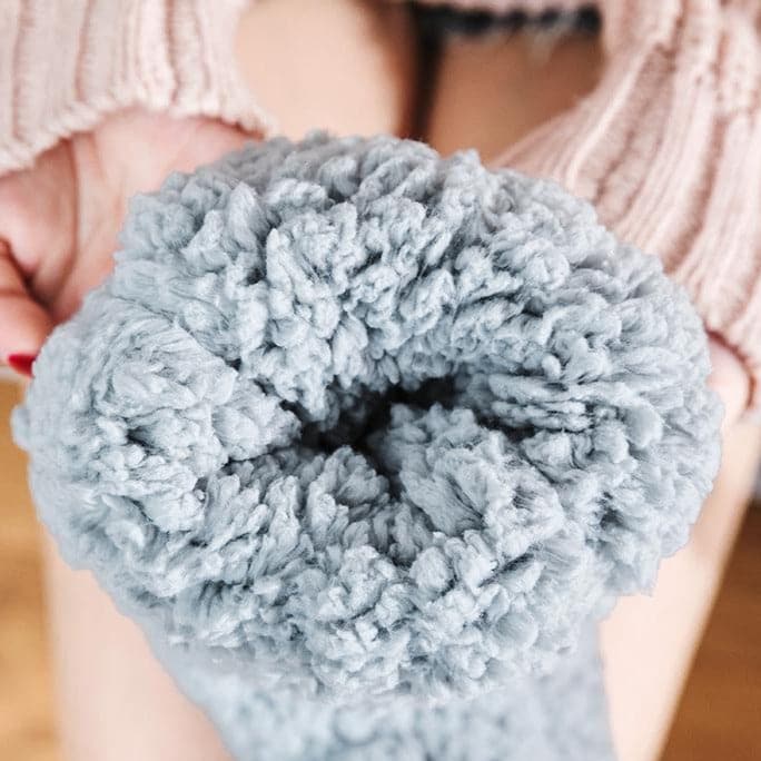 Cozy Season Essential: Ultra-Plush Sherpa Fleece Lounge Socks for Women
