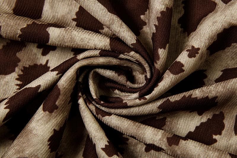 Autumn Allure: Leopard Print Cowl Neck Cami Maxi Dress - Your Fall & Holiday Statement