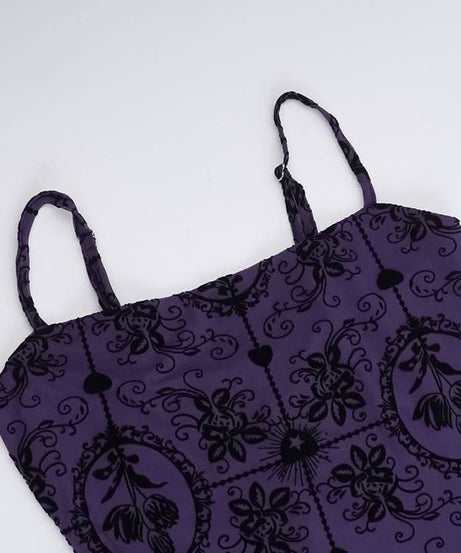 Bewitching Purple Gothic Mesh Maxi Dress - Slay Halloween & Fall with this Mermaid Statement Gown