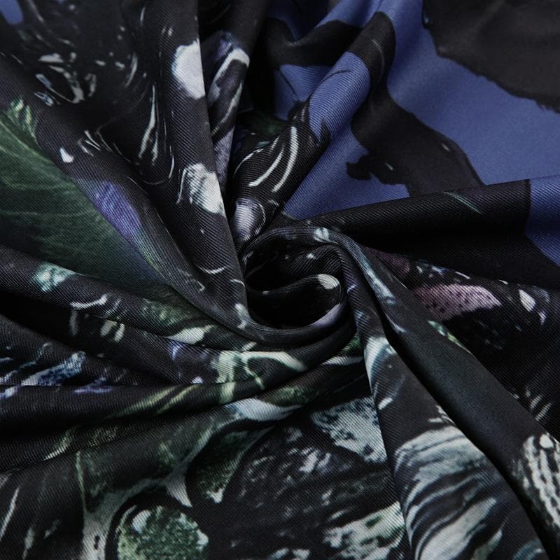 Mystic Bloom Dark Fantasy Slip Dress - Lace Trim Cami Mini for Edgy Fall Nights & Halloween