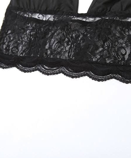 Timeless Black Lace Halter Crop Top & Mermaid Maxi Skirt Set - Your Go-To for Fall & Holiday Glamour