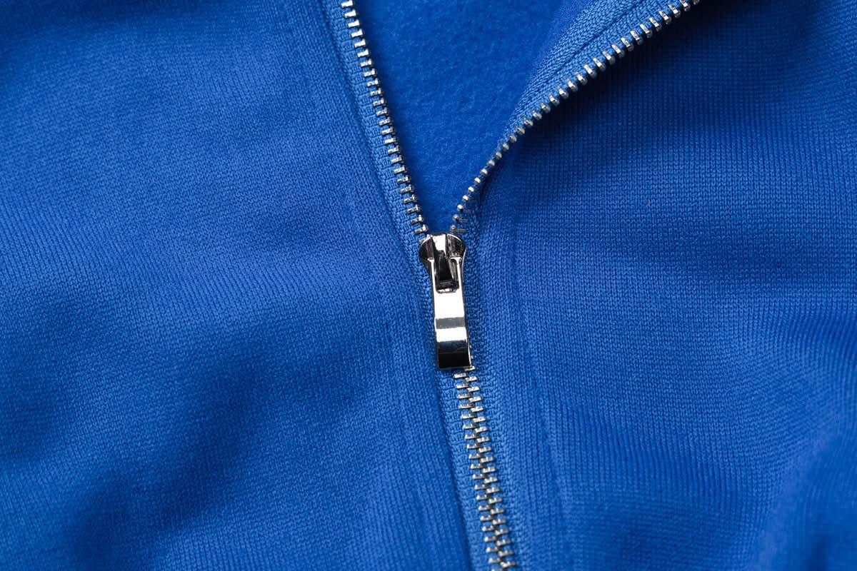 Cozy Chic Fall: Royal Blue Cropped Zip Sweatshirt & Wide-Leg Pant Set