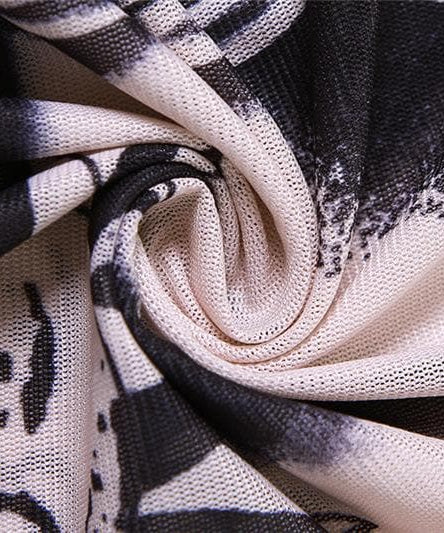 Unleash Your Edge: Mystical Art Print Sheer Mesh Maxi Dress - Fall & Halloween Ready