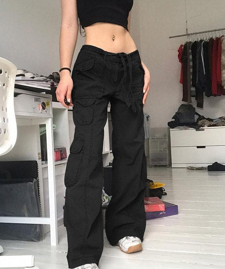 Y2K Revival Baggy Cargo Pants for Women - Effortless Fall Street Style
