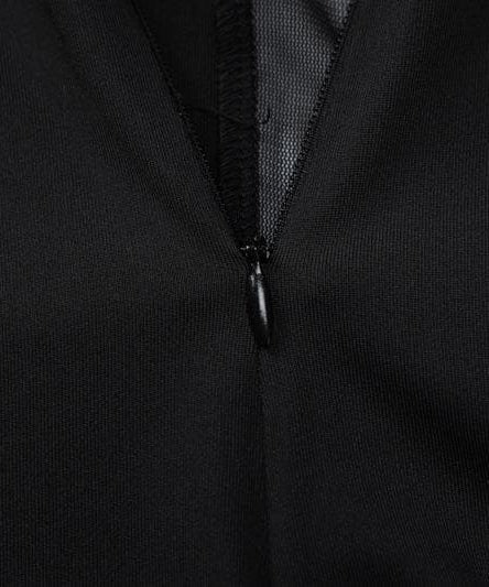 The 'Enigma' Sheer Mesh Patchwork Long Sleeve Romper - Fall Nights Out & Halloween Party Ready