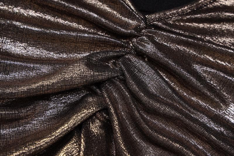 Radiant Liquid Bronze Halter Maxi Gown - Your Glamorous Pick for Holiday Parties & NYE