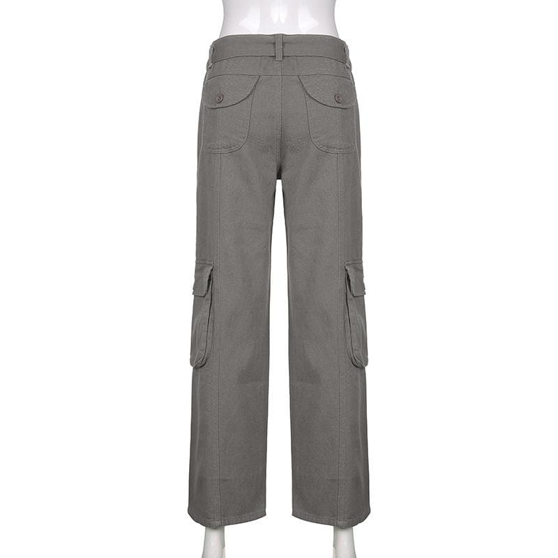 Y2K Revival Baggy Cargo Pants for Women - Effortless Fall Street Style