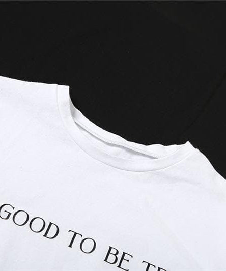 Too Good To Be True White Graphic Crop Top - Trendy Fitted Tee for Effortless Fall Style