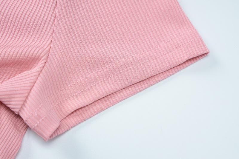 Blush Pink U-Neck Crop Top & Flared Pants Set: Cozy Chic for Fall Comfort & Athleisure