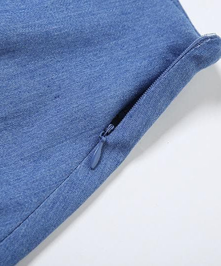 Dusty Blue Floral Halter Top & Asymmetric Midi Skirt Set - Your Chic Vacation & Resort Getaway Essential