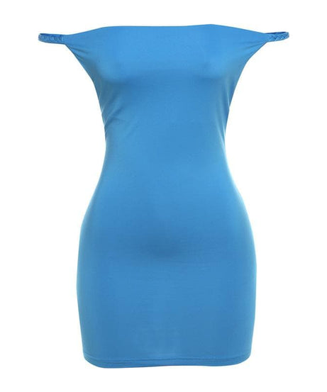 Electric Blue Off-Shoulder Bodycon Mini Dress – Your Fall & Holiday Party Statement