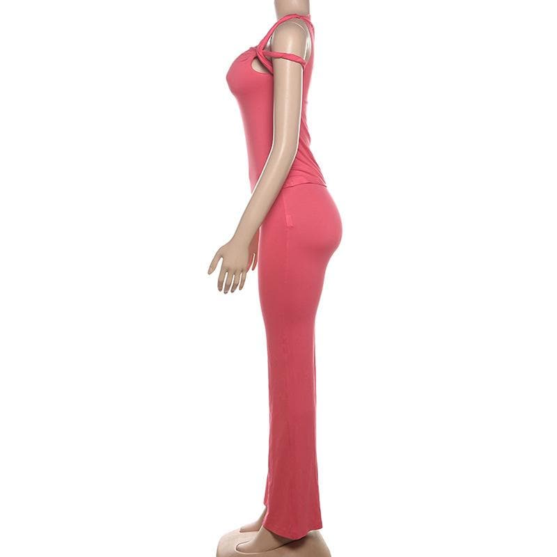 Women's Fall Chic Knot-Detail Lounge & Go Pant Set - Comfy & Stylish 2-Piece Outfit