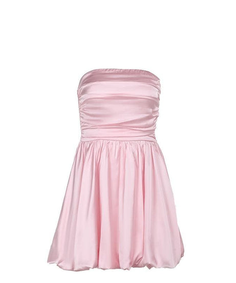 Dolly Pink Ruched Strapless Mini Dress – Your Chic Pick for Fall Parties & Holiday Glam