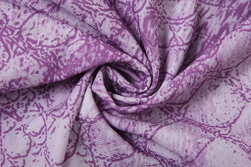 Mystic Allure Halter Maxi Dress | Lavender Croc Print Cut-Out for Fall Parties