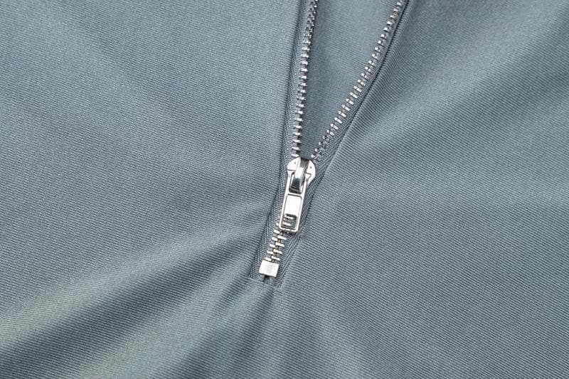 Effortless Fall Chic: Women's Long Sleeve High-Neck Zip Maxi Dress