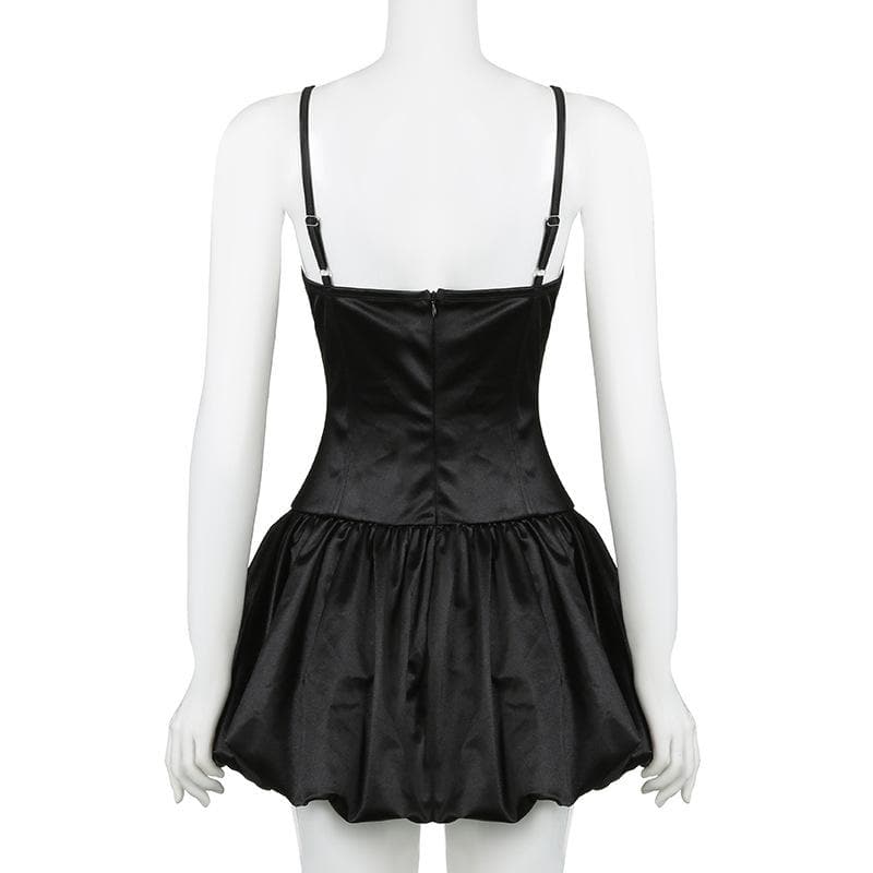 Alluring Black Lace & Satin Mini Dress - Your Perfect Halloween Party & Fall Night Out Look