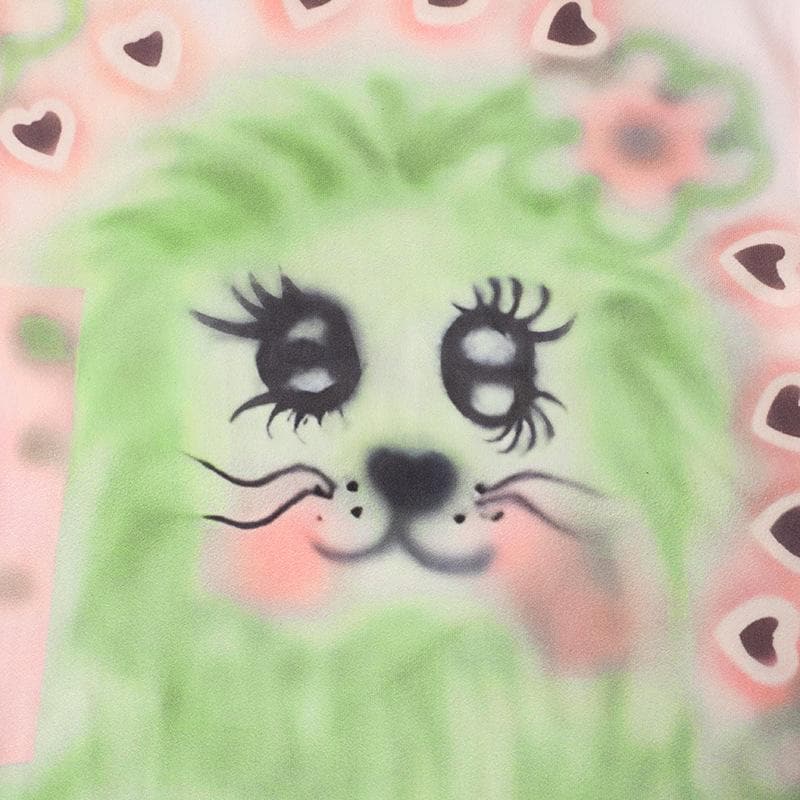 Dreamy Pastel Kitty Crop Top - Playful Airbrush Graphic Tee for Cozy Fall Days