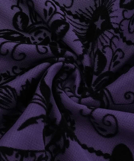 Bewitching Purple Gothic Mesh Maxi Dress - Slay Halloween & Fall with this Mermaid Statement Gown