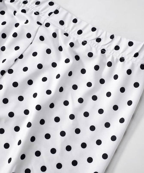 Spooky Chic Polka Dot Bow Mesh Co-ord Set - Daring Halloween & Fall Party Outfit