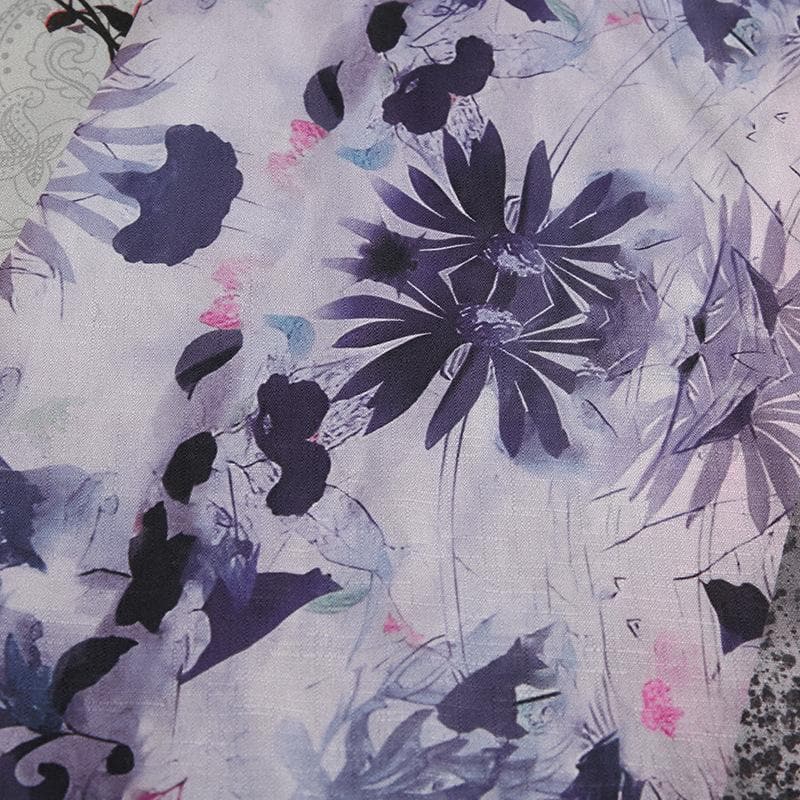 Bohemian Dream Fall Floral Patchwork Maxi Skirt for Women