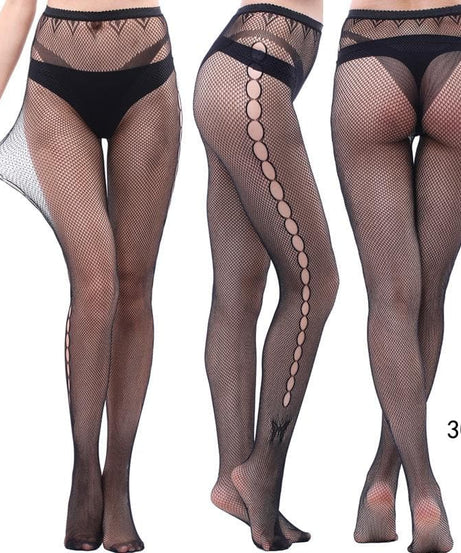 Fall & Holiday Glam: High-Waist Patterned & Fishnet Tights Collection - 12 Chic Styles