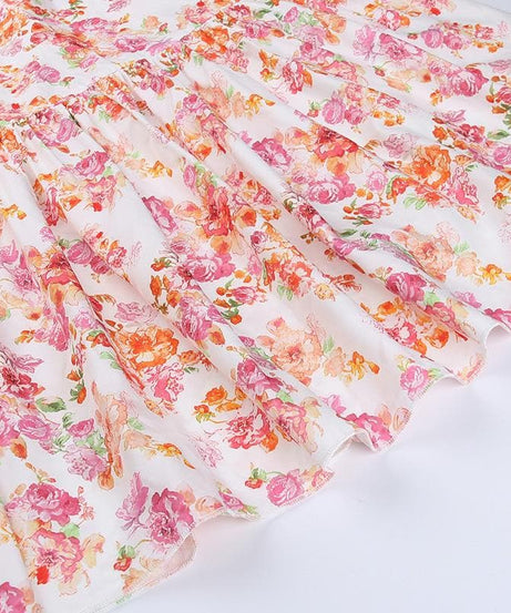 Enchanting Floral Ruched Midi Dress - Sweetheart Style for Fall Flair & Vacation Charm