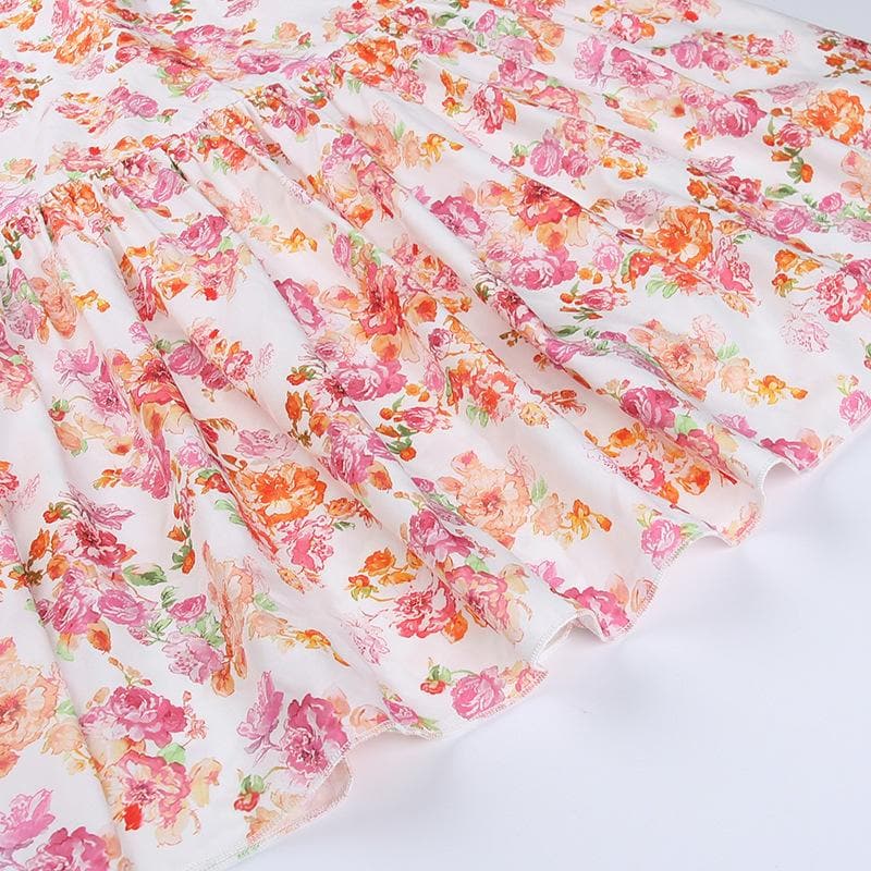 Enchanting Floral Ruched Midi Dress - Sweetheart Style for Fall Flair & Vacation Charm