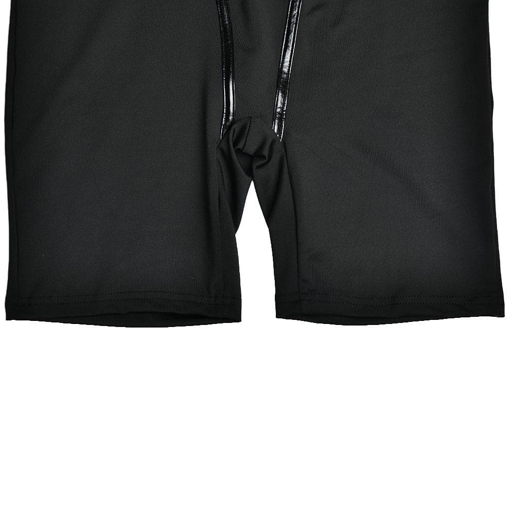 Sleek & Sculpted: High-Neck Zip-Up Contour Romper – Your Essential Fall & Halloween Statement